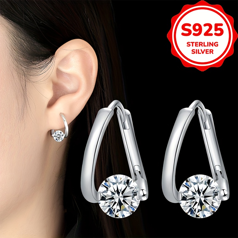 Women's Irregular Premium S925 Silver Ear Hooks Studs